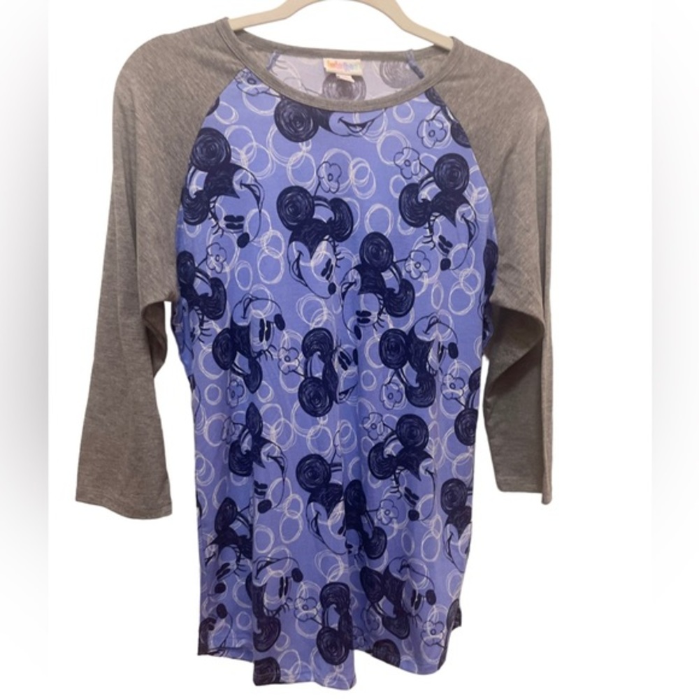 LuLaRoe Mickey Mouse 3/4 Sleeve Top Size M